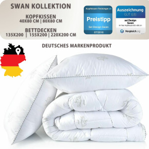 2-er Pack Kopfkissen Air Softfill Collection SWAN, 40x80 cm