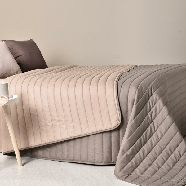 Rose Smoke Sei Design ® Luxus Tagesdecke Living Trend Wendedecke gesteppt