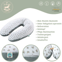 Nursing Pillow 190x30 Crown Gray