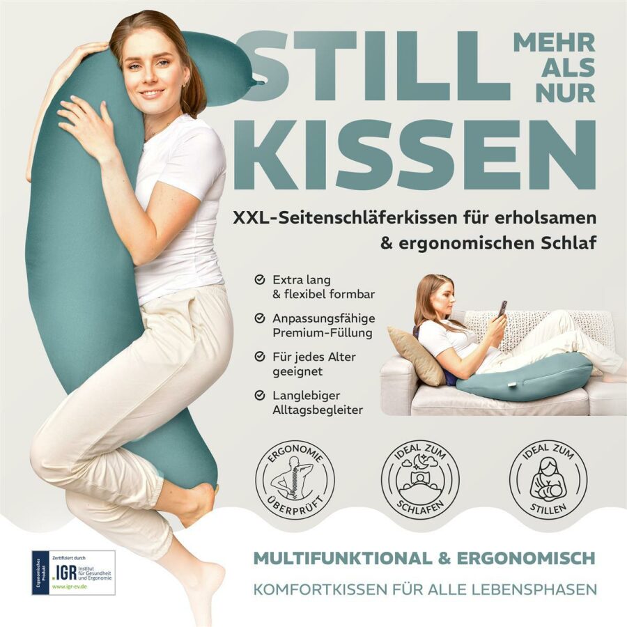 Nursing Pillow 190×30 cm – ergonomically certifi