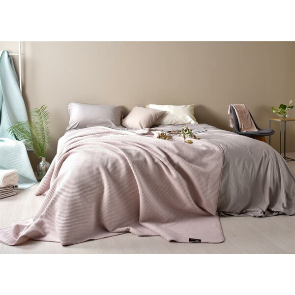 Bedspread Kassandra Pastel Pink 200x230