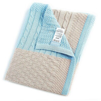 Knit Baby Blanket Streifen Bold Blau