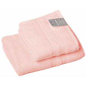 Cotton Bath Towel AQUA FIBRO 2 Piece Set 70x140 550 gsm Paste-Pink