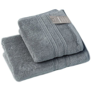 Cotton Bath Towel AQUA FIBRO 2 Piece Set 70x140 550 gsm Anthracite Gray