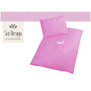 2 Piece Bedding Set - Duvet Cover and Pillowcase, Pink