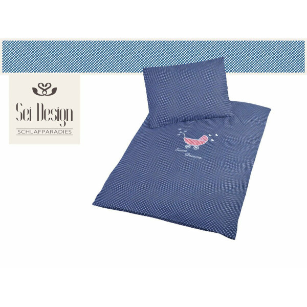 2 Piece Bedding Set - Duvet Cover and Pillowcase, Blue
