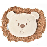 Teddybär-Körnerkissen mit Leinsamenfüllung 21x18