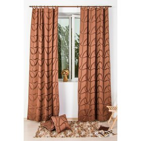 Luxus seiDesign Gardinen Empress Schokobraun 2x Schall...