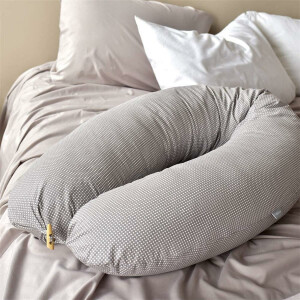 Nursing Pillow Gray-White Dots 190x30 cm