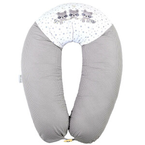 Nursing Pillow 190x30 EPS Micro Beads Gray-Racoon