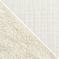Stillkissen 190x35 cm – Mikroperlen-Füllung, Bezug Musselin + Teddyplüsch